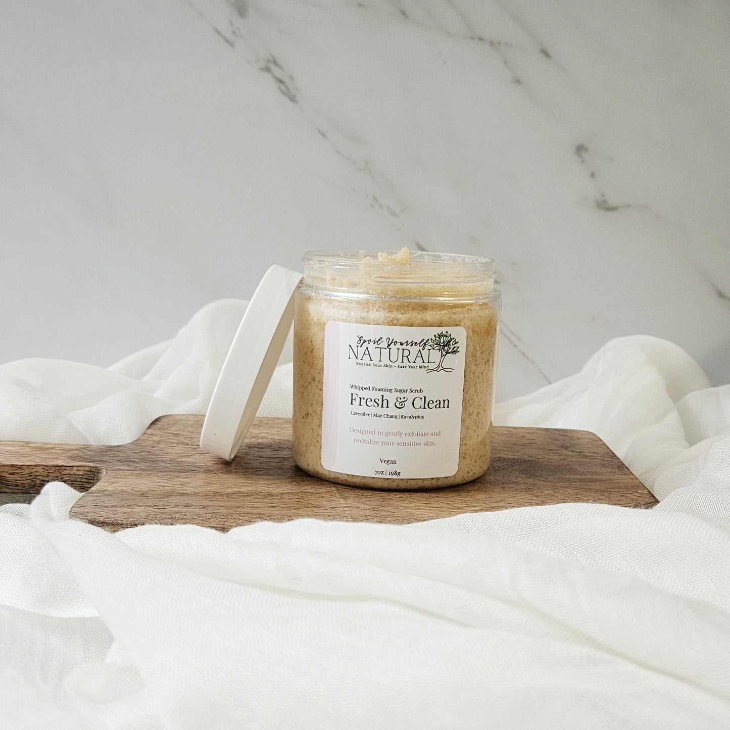 Fresh and clean sugar scrub