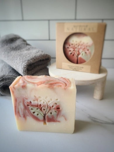 two bars of fresh and clean soaps. one is out of the box and the other os boxed to show the label