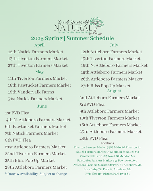 Spring Summer Schedule